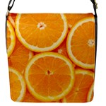 Oranges Textures, Close-up, Tropical Fruits, Citrus Fruits, Fruits Flap Closure Messenger Bag (S)