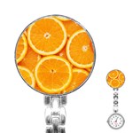 Oranges Textures, Close-up, Tropical Fruits, Citrus Fruits, Fruits Stainless Steel Nurses Watch
