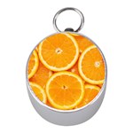 Oranges Textures, Close-up, Tropical Fruits, Citrus Fruits, Fruits Mini Silver Compasses