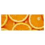 Oranges Textures, Close-up, Tropical Fruits, Citrus Fruits, Fruits Banner and Sign 8  x 3 