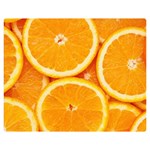 Oranges Textures, Close-up, Tropical Fruits, Citrus Fruits, Fruits Premium Plush Fleece Blanket (Medium)
