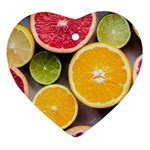 Oranges, Grapefruits, Lemons, Limes, Fruits Ornament (Heart)