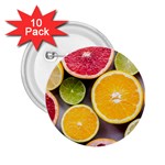 Oranges, Grapefruits, Lemons, Limes, Fruits 2.25  Buttons (10 pack) 