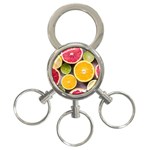 Oranges, Grapefruits, Lemons, Limes, Fruits 3-Ring Key Chain