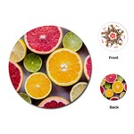 Oranges, Grapefruits, Lemons, Limes, Fruits Playing Cards Single Design (Round)