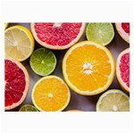 Oranges, Grapefruits, Lemons, Limes, Fruits Large Glasses Cloth