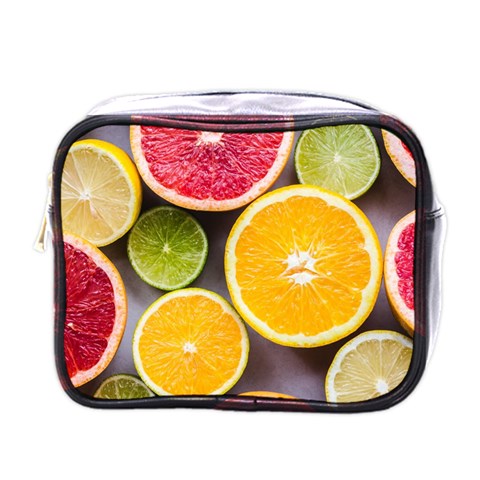 Oranges, Grapefruits, Lemons, Limes, Fruits Mini Toiletries Bag (One Side) from UrbanLoad.com Front