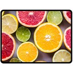 Oranges, Grapefruits, Lemons, Limes, Fruits Two Sides Fleece Blanket (Large)