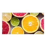 Oranges, Grapefruits, Lemons, Limes, Fruits Satin Shawl 45  x 80 