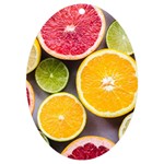 Oranges, Grapefruits, Lemons, Limes, Fruits UV Print Acrylic Ornament Oval