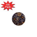 Paisley Texture, Floral Ornament Texture 1  Mini Magnets (100 pack) 