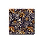 Paisley Texture, Floral Ornament Texture Square Magnet