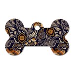 Paisley Texture, Floral Ornament Texture Dog Tag Bone (One Side)