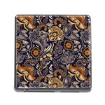 Paisley Texture, Floral Ornament Texture Memory Card Reader (Square 5 Slot)