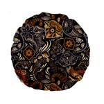 Paisley Texture, Floral Ornament Texture Standard 15  Premium Round Cushions