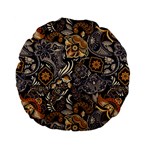 Paisley Texture, Floral Ornament Texture Standard 15  Premium Flano Round Cushions