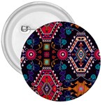 Pattern, Ornament, Motif, Colorful 3  Buttons