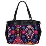 Pattern, Ornament, Motif, Colorful Oversize Office Handbag (2 Sides)