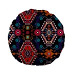Pattern, Ornament, Motif, Colorful Standard 15  Premium Flano Round Cushions