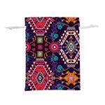 Pattern, Ornament, Motif, Colorful Lightweight Drawstring Pouch (M)