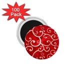 Patterns, Corazones, Texture, Red, 1.75  Magnets (100 pack) 