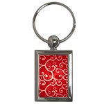 Patterns, Corazones, Texture, Red, Key Chain (Rectangle)