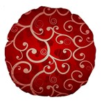 Patterns, Corazones, Texture, Red, Large 18  Premium Round Cushions