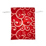 Patterns, Corazones, Texture, Red, Lightweight Drawstring Pouch (L)