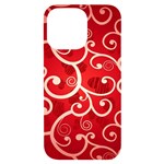 Patterns, Corazones, Texture, Red, iPhone 14 Pro Max Black UV Print Case