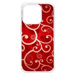Patterns, Corazones, Texture, Red, iPhone 14 Pro TPU UV Print Case