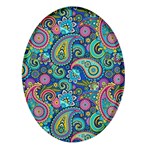 Patterns, Green Background, Texture Oval Glass Fridge Magnet (4 pack)
