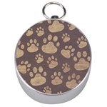 Paws Patterns, Creative, Footprints Patterns Silver Compasses