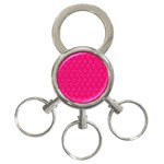 Pink Pattern, Abstract, Background, Bright, Desenho 3-Ring Key Chain