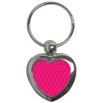 Pink Pattern, Abstract, Background, Bright, Desenho Key Chain (Heart)