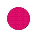 Pink Pattern, Abstract, Background, Bright, Desenho Rubber Coaster (Round)