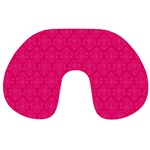 Pink Pattern, Abstract, Background, Bright, Desenho Travel Neck Pillow