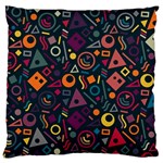 Random, Abstract, Forma, Cube, Triangle, Creative Large Premium Plush Fleece Cushion Case (Two Sides)