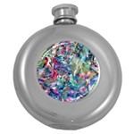 Abstract confluence Round Hip Flask (5 oz)