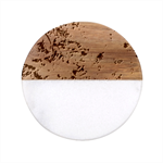 Abstract confluence Classic Marble Wood Coaster (Round) 