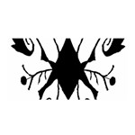 Black Silhouette Artistic Hand Draw Symbol Wb Satin Wrap 35  x 70 