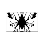Black Silhouette Artistic Hand Draw Symbol Wb Sticker (Rectangular)
