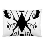 Black Silhouette Artistic Hand Draw Symbol Wb Pillow Case (Two Sides)