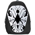 Black Silhouette Artistic Hand Draw Symbol Wb Backpack Bag