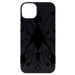 Black Silhouette Artistic Hand Draw Symbol Wb iPhone 14 Plus Black UV Print Case