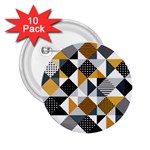 Pattern Tile Squares Triangles Seamless Geometry 2.25  Buttons (10 pack) 