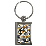 Pattern Tile Squares Triangles Seamless Geometry Key Chain (Rectangle)