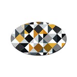 Pattern Tile Squares Triangles Seamless Geometry Sticker Oval (10 pack)