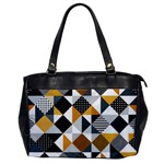 Pattern Tile Squares Triangles Seamless Geometry Oversize Office Handbag