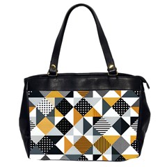 Pattern Tile Squares Triangles Seamless Geometry Oversize Office Handbag (2 Sides) from UrbanLoad.com Front