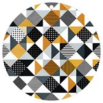 Pattern Tile Squares Triangles Seamless Geometry UV Print Acrylic Ornament Round